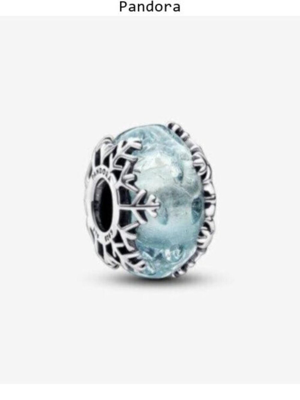 Pandora Winter Blue Snowflake Murano Charm